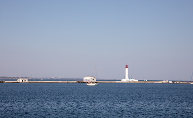 lighthouse in the port
