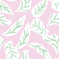 Tropical Leaf Seamless Pattern Design