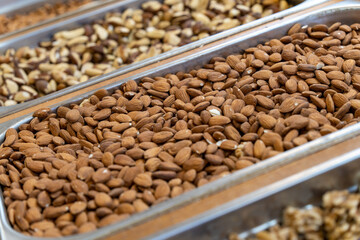 Fresh Almond nuts at market