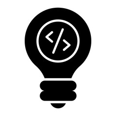      An editable design icon of programming idea