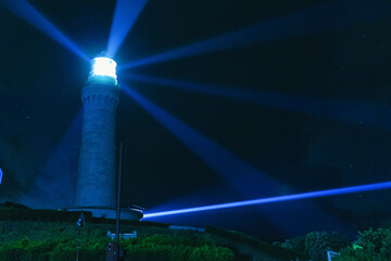 角島灯台の夜景(山口県下関市)