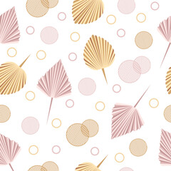 Pattern with palm leaves