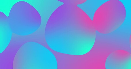 Abstract blue, pink and purple animation with moving orbs. Futuristic gradient Organic Liquid Animation. 4k resolution. Looped Animation of Futuristic Colourful Liquid background - Powered by Adobe