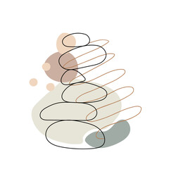 Abstract shapeless elements in pastel colors for any design purposes, poster, print, decor