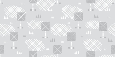 Floral illustration background. Seamless pattern.Vector. 花のイラストパターン