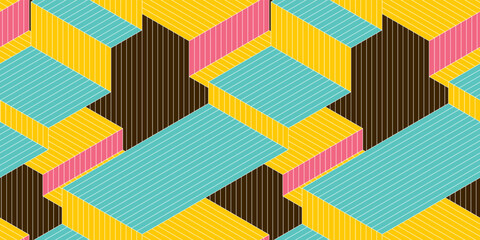 Geometric lines background. Seamless pattern.Vector. 幾何学ラインパターン　背景素材
