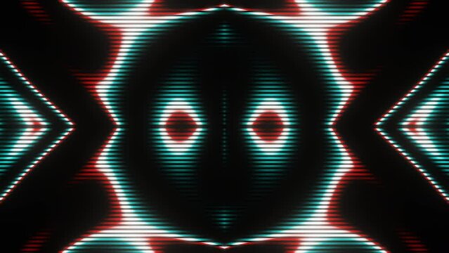 Flashing abstract evil face vj loop animation