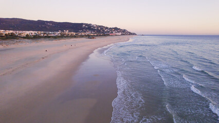 4K aerial views - Coast of Cadiz - Beautiful aerial views of n the beach taken with a drone of the wonderful coastal towns of Cadiz