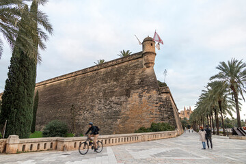 Palma de Mallorca, Spain. Walls and ramparts of the Baluard de Sant Pere (St Peter Bastion), a modern art and former fortress © J. Ossorio Castillo