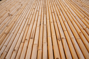 Background and texture of bamboo wall or fence