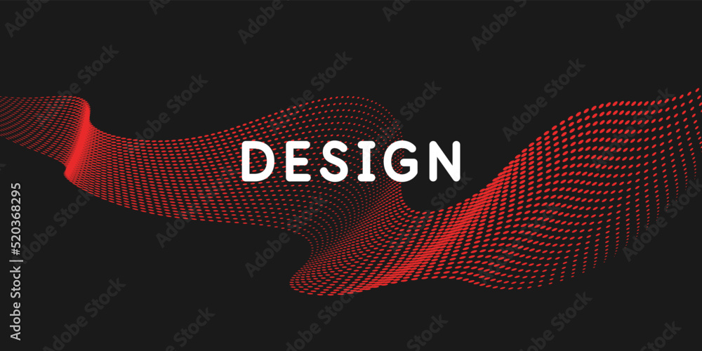 Aufkleber bright abstract background with a dynamic waves of minimalist style. vector illustration