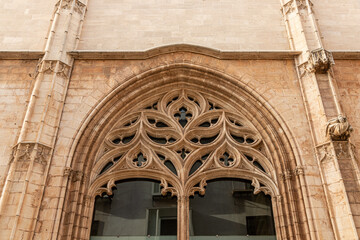 Palma de Mallorca, Spain. The Sa Llotja dels Mercaders or Lonja de los Mercaderes (Merchant Market), a Gothic building by Guillem Sagrera in the 15th Century
