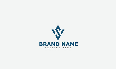 Logo design letter SV . Elegant modern. Vector template.