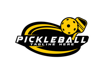 Modern professional logo for a pickleball league, pickleball logo.