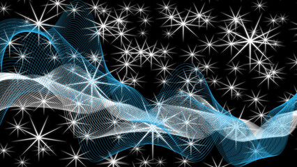 abstract black and blue wave background with lines