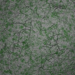 concrete wall crack with moss texture 3d rendering
