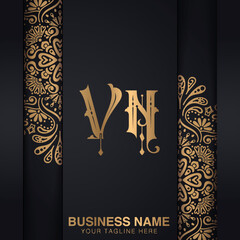VN initial logo | initial based abstract modern minimal creative logo, vector template image. luxury logotype logo, real estate homie logo. typography logo. initials logo.