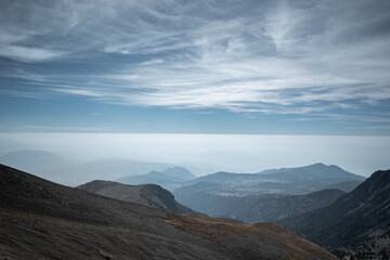 clouds over the mountains