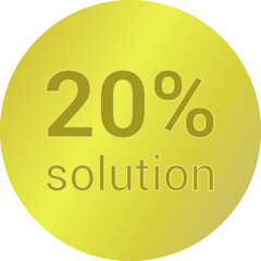 20% solution. Vector illustration isolated on white.