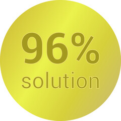 1% solution. Vector illustration isolated on white.