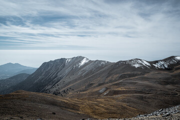 mountains in the snow