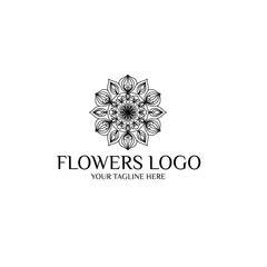 Floral logo. Leafs icon. Floral icon. Cosmetics, Spa, Beauty salon, Decoration, Boutique logo. Luxury, Business, Royal Jewelry, Hotel Logo. Interior emblem. Resort and Restaurant Logo.