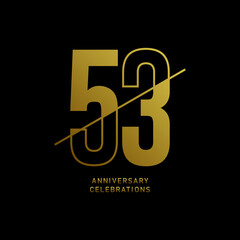 53 year anniversary design template. vector template illustration