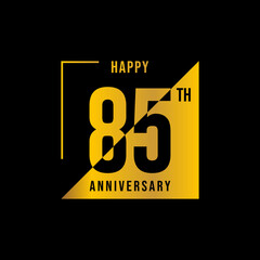 85 year anniversary design template. vector template illustration