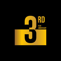 3 year anniversary design template. vector template illustration