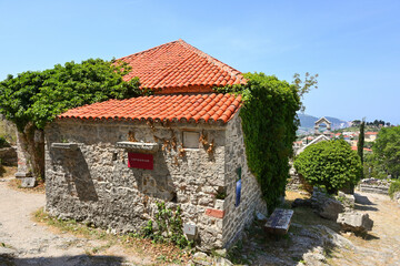 Architecutre of historical fortress in Stari Bar town near new city of Bar. Montenegro, Europe