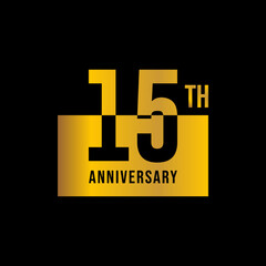 15 year anniversary design template. vector template illustration