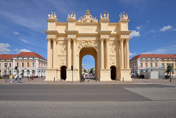 Brandenburg Gate in Potsdam, Germany. - obrazy, fototapety, plakaty