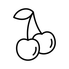 Cherry line icon. Pictogram isolated on a white background.