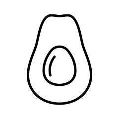 Avocado line icon. Pictogram isolated on a white background.