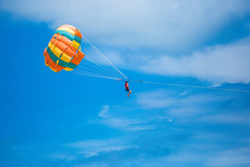 Parachute, People at beach Zihuatanejo Playa las Gatas