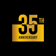 35 year anniversary design template. vector template illustration