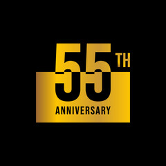 55 year anniversary design template. vector template illustration