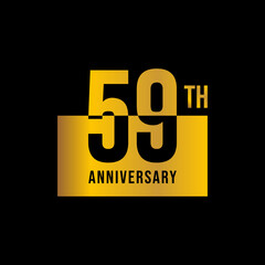 59 year anniversary design template. vector template illustration