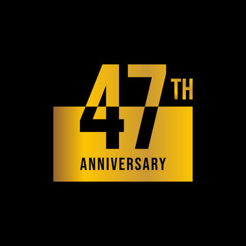 47 year anniversary design template. vector template illustration