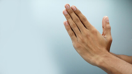 Female hand showing &ldquo;stop&rdquo; gesture