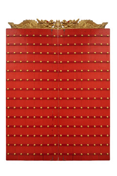 Chinese Style Red Door Isolated