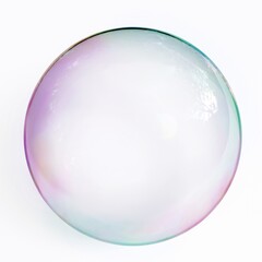 Colorful dreamy bubble on white background 3d render