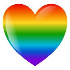 Toleranz Regenbogen Herz isoliert
