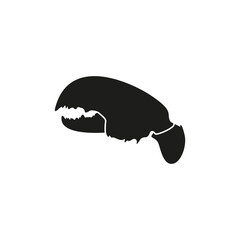 Crab claw icon. Simple flat vector illustration on a white background