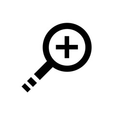 Fototapeta premium Magnifying glass, zoom in - icon