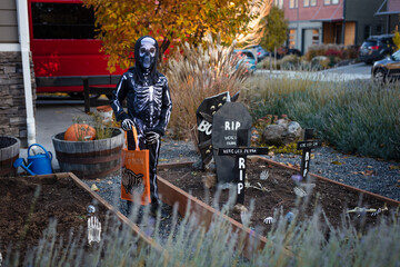 Kid treat or trick. Halloween.