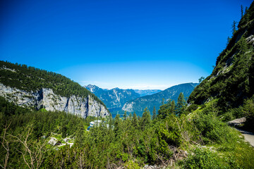 Monta&ntilde;as, mountains and lake. Historic town of Hallstatt, Salzkammergut, Austria, Breathtaking nature and lakes of Austria. Hallstatt