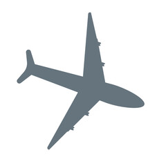 Fototapeta na wymiar Gliding airplane icon. Landing. Vector.