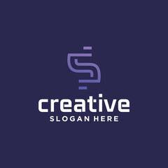 s creative logos minimalist trendy shape letter s logos simple creative geometric sign logos