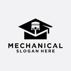 Fototapeta na wymiar Mechanic logo vehicle and industrial engine repair education logo vector design templates